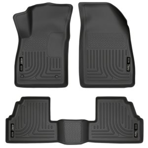 Buick Encore Floor Liners - Front/2nd Row - Husky Liners - WeatherBeater - Black - `13-`14